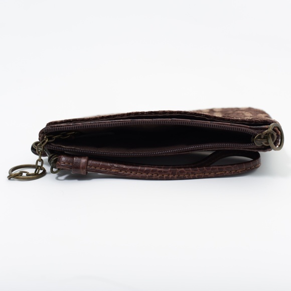 *3for$25/ 5for$38 Fossil Mixed Pattern & Leather Brown Wristlet - Picture 6 of 9